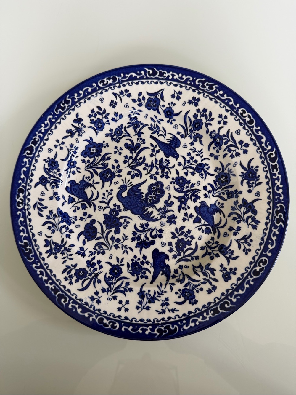 Set of 4 - Bluebird (Burleigh) Burgess and Leigh Dinner Plates